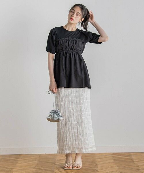 Droite lautreamont / ドロワットロートレアモン カットソー | コットン天竺ドッキングプルオーバー≪洗濯機で洗える≫ | 詳細15