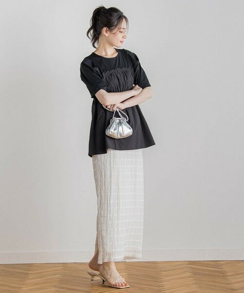 Droite lautreamont / ドロワットロートレアモン カットソー | コットン天竺ドッキングプルオーバー≪洗濯機で洗える≫ | 詳細17