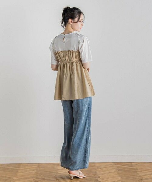 Droite lautreamont / ドロワットロートレアモン カットソー | コットン天竺ドッキングプルオーバー≪洗濯機で洗える≫ | 詳細24