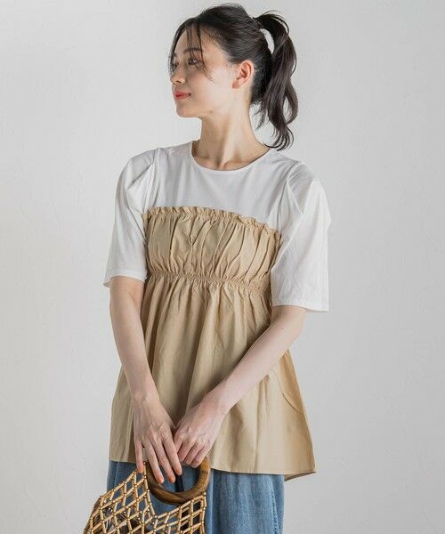 Droite lautreamont / ドロワットロートレアモン カットソー | コットン天竺ドッキングプルオーバー≪洗濯機で洗える≫ | 詳細27