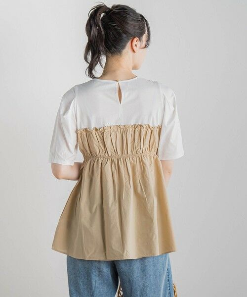 Droite lautreamont / ドロワットロートレアモン カットソー | コットン天竺ドッキングプルオーバー≪洗濯機で洗える≫ | 詳細28