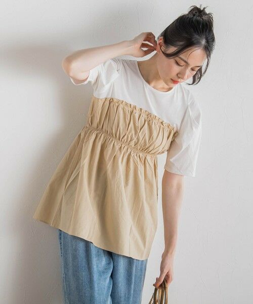 Droite lautreamont / ドロワットロートレアモン カットソー | コットン天竺ドッキングプルオーバー≪洗濯機で洗える≫ | 詳細29