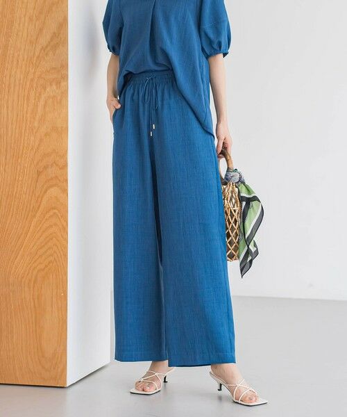 Droite lautreamont/ドロワットロートレアモン タンブラーブッチャーイージーパンツ≪手洗い可能≫ ブルー M Droite lautreamont/ドロワットロートレアモン タンブラーブッチャーイージーパンツ≪手洗い可能≫ ブルー M