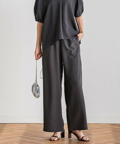 Droite lautreamont/ドロワットロートレアモン タンブラーブッチャーイージーパンツ&#8810;手洗い可能&#8811; チャコールグレー M