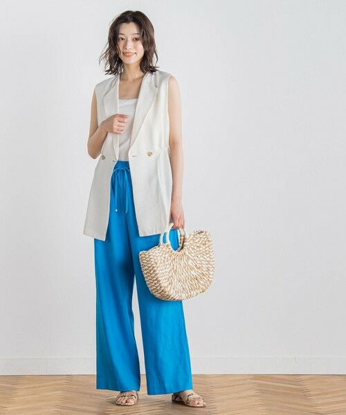 Droite lautreamont / ドロワットロートレアモン その他パンツ | レーヨン麻ポプリンパンツ≪手洗い可能≫ | 詳細1