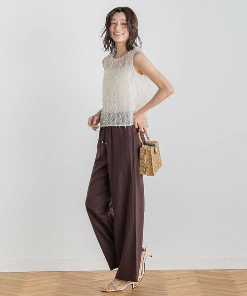 Droite lautreamont / ドロワットロートレアモン その他パンツ | レーヨン麻ポプリンパンツ≪手洗い可能≫ | 詳細8