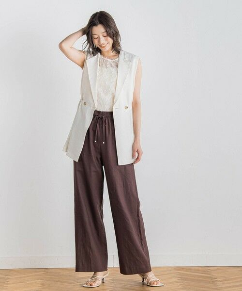 Droite lautreamont / ドロワットロートレアモン その他パンツ | レーヨン麻ポプリンパンツ≪手洗い可能≫ | 詳細15