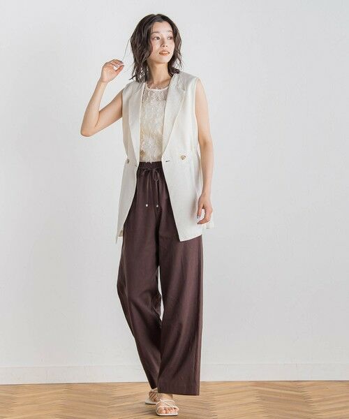 Droite lautreamont / ドロワットロートレアモン その他パンツ | レーヨン麻ポプリンパンツ≪手洗い可能≫ | 詳細17