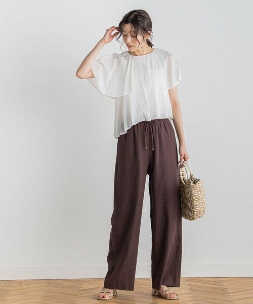 Droite lautreamont / ドロワットロートレアモン その他パンツ | レーヨン麻ポプリンパンツ≪手洗い可能≫ | 詳細18
