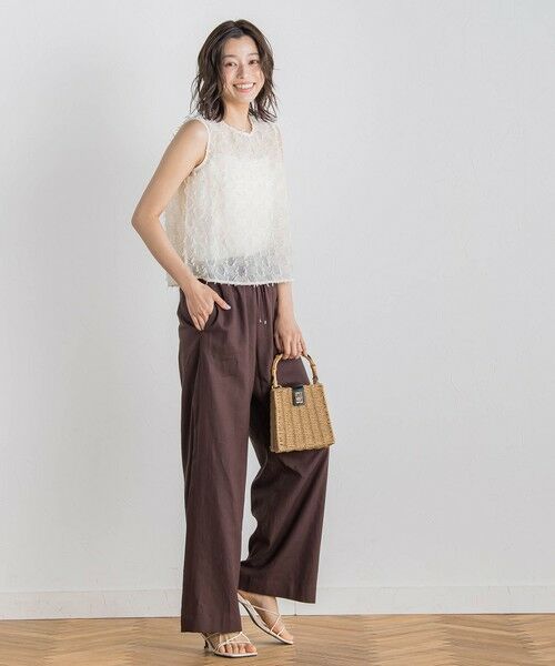Droite lautreamont / ドロワットロートレアモン その他パンツ | レーヨン麻ポプリンパンツ≪手洗い可能≫ | 詳細10