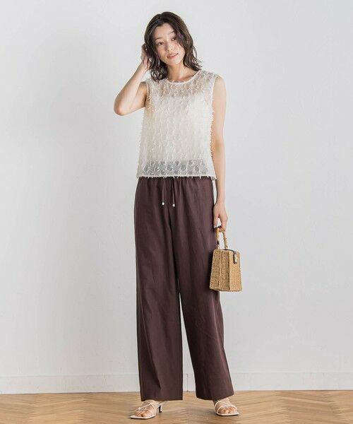 Droite lautreamont / ドロワットロートレアモン その他パンツ | レーヨン麻ポプリンパンツ≪手洗い可能≫ | 詳細11