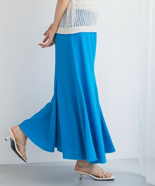 Droite lautreamont / ドロワットロートレアモン ミニ・ひざ丈スカート | レーヨン麻スカート≪手洗い可能≫ | 詳細6