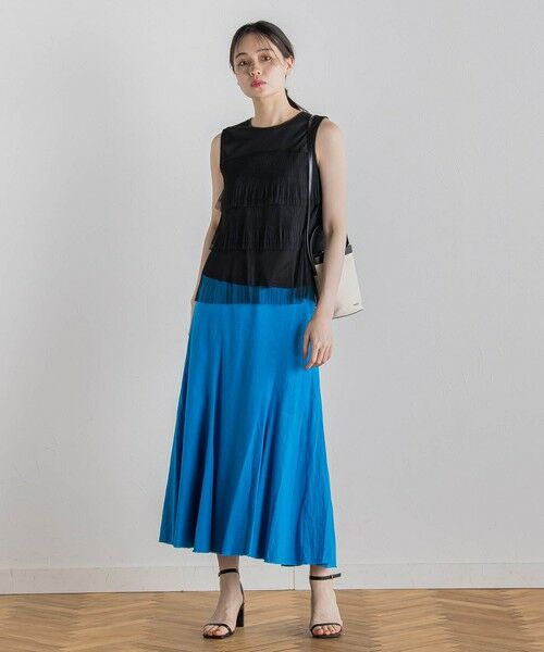 Droite lautreamont / ドロワットロートレアモン ミニ・ひざ丈スカート | レーヨン麻スカート≪手洗い可能≫ | 詳細7