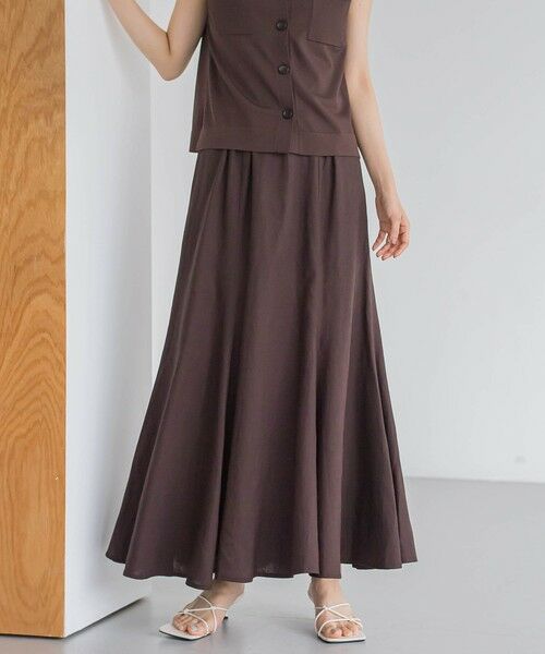 Droite lautreamont / ドロワットロートレアモン ミニ・ひざ丈スカート | レーヨン麻スカート≪手洗い可能≫ | 詳細11