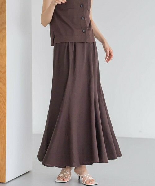 Droite lautreamont / ドロワットロートレアモン ミニ・ひざ丈スカート | レーヨン麻スカート≪手洗い可能≫ | 詳細12