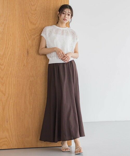 Droite lautreamont / ドロワットロートレアモン ミニ・ひざ丈スカート | レーヨン麻スカート≪手洗い可能≫ | 詳細14