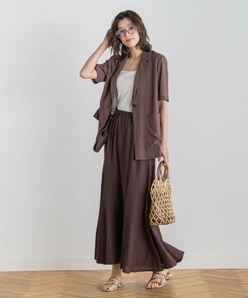 Droite lautreamont / ドロワットロートレアモン ミニ・ひざ丈スカート | レーヨン麻スカート≪手洗い可能≫ | 詳細19