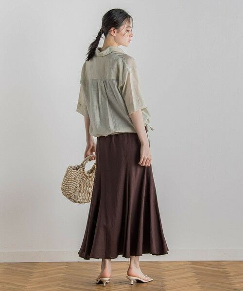 Droite lautreamont / ドロワットロートレアモン ミニ・ひざ丈スカート | レーヨン麻スカート≪手洗い可能≫ | 詳細21