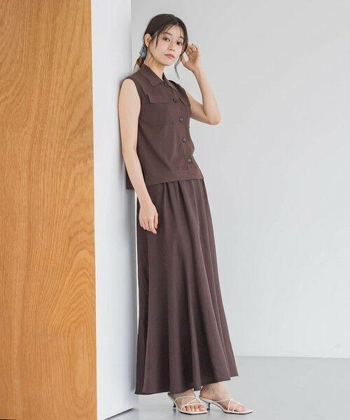 Droite lautreamont / ドロワットロートレアモン ミニ・ひざ丈スカート | レーヨン麻スカート≪手洗い可能≫ | 詳細9