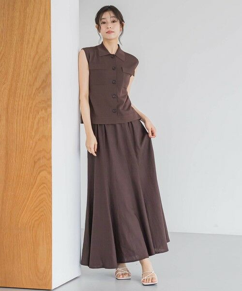 Droite lautreamont / ドロワットロートレアモン ミニ・ひざ丈スカート | レーヨン麻スカート≪手洗い可能≫ | 詳細10