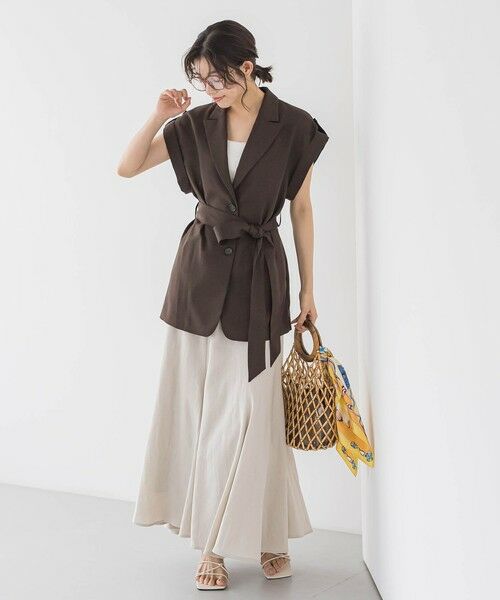 Droite lautreamont / ドロワットロートレアモン ミニ・ひざ丈スカート | レーヨン麻スカート≪手洗い可能≫ | 詳細29