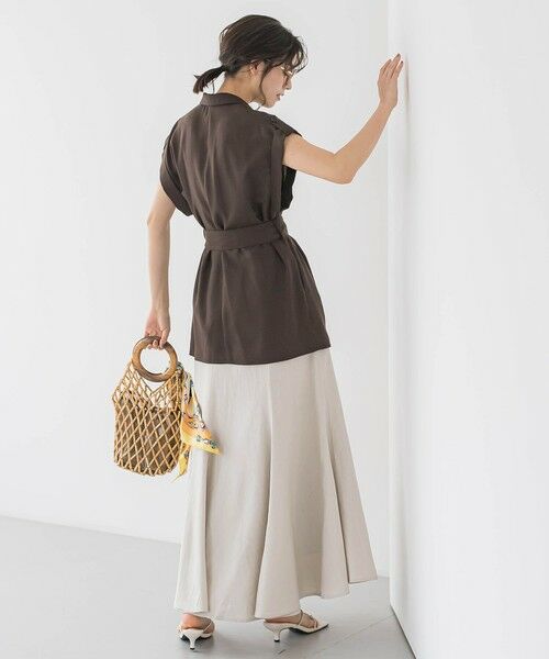 Droite lautreamont / ドロワットロートレアモン ミニ・ひざ丈スカート | レーヨン麻スカート≪手洗い可能≫ | 詳細30