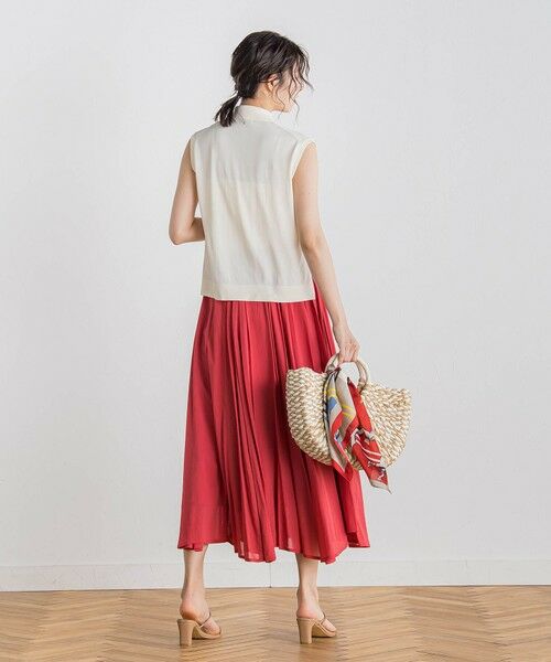 Droite lautreamont / ドロワットロートレアモン ミニ・ひざ丈スカート | 【WEB限定】麻調シアーシャーリングフレアスカート≪手洗い可能≫ | 詳細8