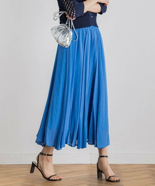 Droite lautreamont / ドロワットロートレアモン ミニ・ひざ丈スカート | 【WEB限定】麻調シアーシャーリングフレアスカート≪手洗い可能≫ | 詳細19