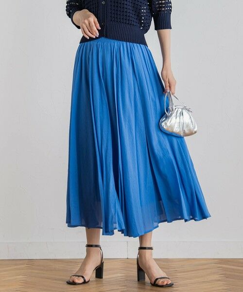 Droite lautreamont / ドロワットロートレアモン ミニ・ひざ丈スカート | 【WEB限定】麻調シアーシャーリングフレアスカート≪手洗い可能≫ | 詳細20