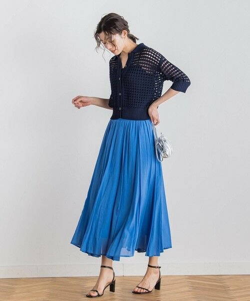 Droite lautreamont / ドロワットロートレアモン ミニ・ひざ丈スカート | 【WEB限定】麻調シアーシャーリングフレアスカート≪手洗い可能≫ | 詳細15