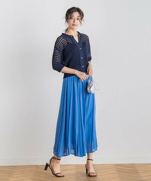 Droite lautreamont / ドロワットロートレアモン ミニ・ひざ丈スカート | 【WEB限定】麻調シアーシャーリングフレアスカート≪手洗い可能≫ | 詳細17