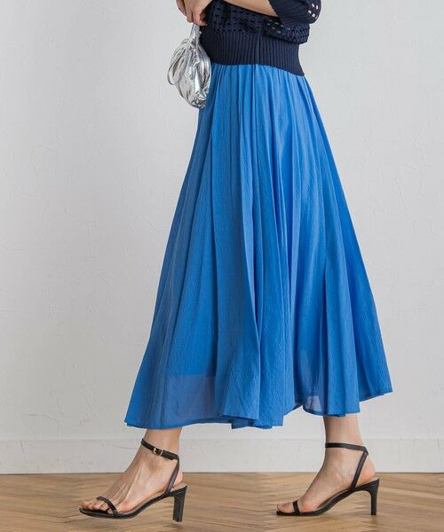 Droite lautreamont / ドロワットロートレアモン ミニ・ひざ丈スカート | 【WEB限定】麻調シアーシャーリングフレアスカート≪手洗い可能≫ | 詳細18