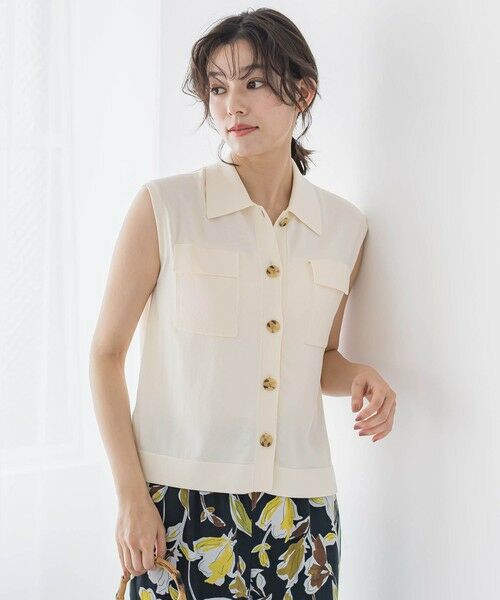 Droite lautreamont / ドロワットロートレアモン ニット・セーター | ポロ襟ノースリーブニット≪手洗い可能≫ | 詳細5