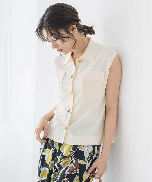 Droite lautreamont / ドロワットロートレアモン ニット・セーター | ポロ襟ノースリーブニット≪手洗い可能≫ | 詳細6