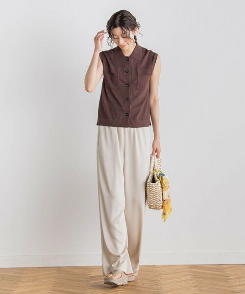 Droite lautreamont / ドロワットロートレアモン ニット・セーター | ポロ襟ノースリーブニット≪手洗い可能≫ | 詳細20