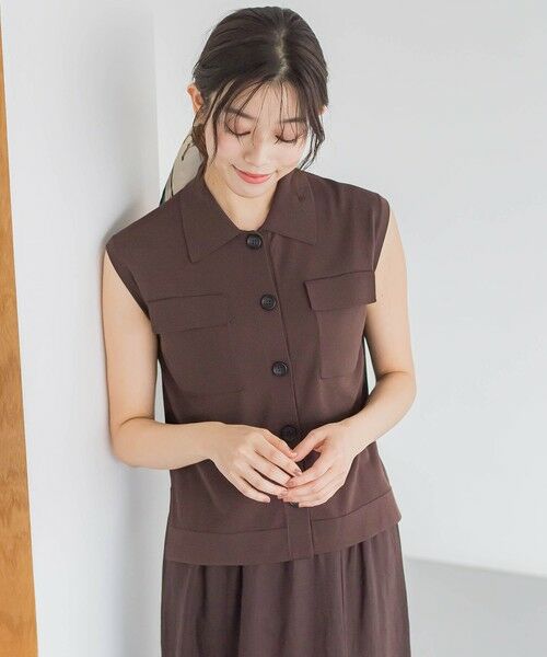 Droite lautreamont / ドロワットロートレアモン ニット・セーター | ポロ襟ノースリーブニット≪手洗い可能≫ | 詳細16