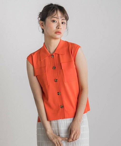 Droite lautreamont / ドロワットロートレアモン ニット・セーター | ポロ襟ノースリーブニット≪手洗い可能≫ | 詳細27