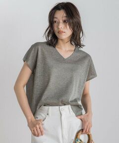 Droite lautreamont / ドロワットロートレアモン ニット・セーター | ラメフレンチスリーブプルオーバー≪手洗い可能≫