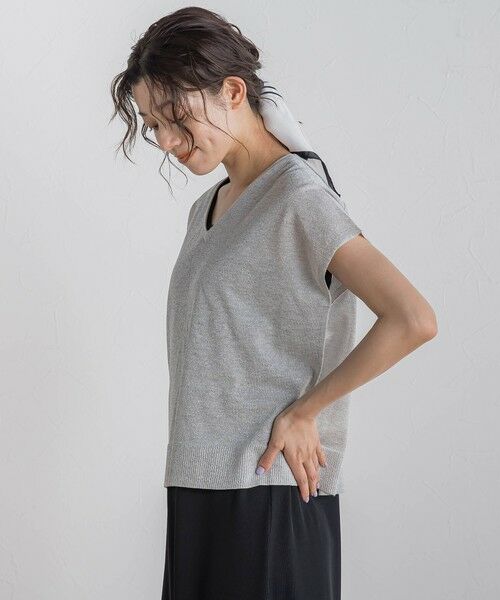 Droite lautreamont / ドロワットロートレアモン ニット・セーター | ラメフレンチスリーブプルオーバー≪手洗い可能≫ | 詳細6