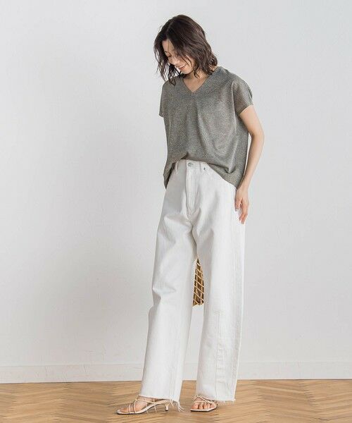 Droite lautreamont / ドロワットロートレアモン ニット・セーター | ラメフレンチスリーブプルオーバー≪手洗い可能≫ | 詳細25