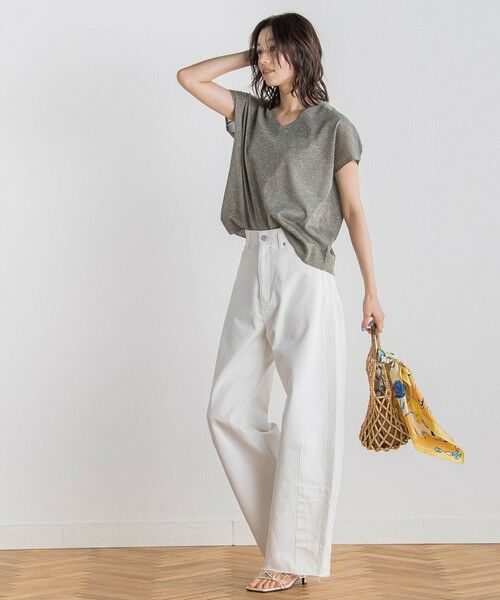 Droite lautreamont / ドロワットロートレアモン ニット・セーター | ラメフレンチスリーブプルオーバー≪手洗い可能≫ | 詳細26