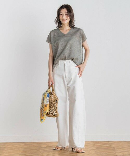 Droite lautreamont / ドロワットロートレアモン ニット・セーター | ラメフレンチスリーブプルオーバー≪手洗い可能≫ | 詳細24