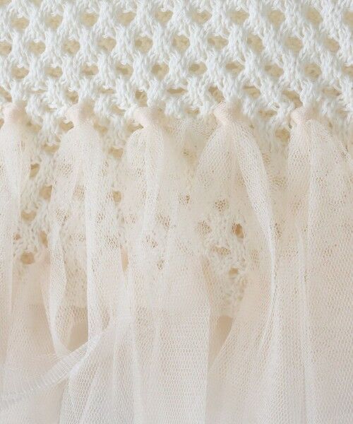 Droite lautreamont / ドロワットロートレアモン ダウンジャケット・ベスト | 裾チュールメッシュベスト≪手洗い可能≫ | 詳細8