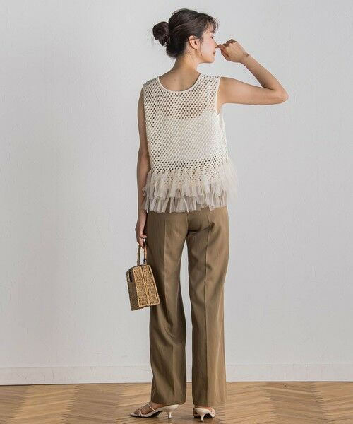 Droite lautreamont / ドロワットロートレアモン ダウンジャケット・ベスト | 裾チュールメッシュベスト≪手洗い可能≫ | 詳細3