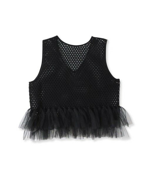 Droite lautreamont / ドロワットロートレアモン ダウンジャケット・ベスト | 裾チュールメッシュベスト≪手洗い可能≫ | 詳細16