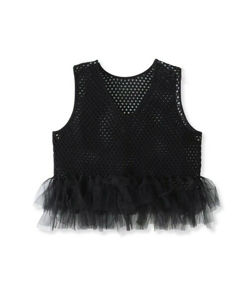 Droite lautreamont / ドロワットロートレアモン ダウンジャケット・ベスト | 裾チュールメッシュベスト≪手洗い可能≫ | 詳細17