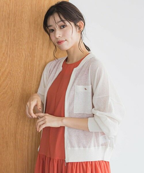 Droite lautreamont / ドロワットロートレアモン ニット・セーター | シアーZIPブルゾン≪手洗い可能≫ | 詳細6