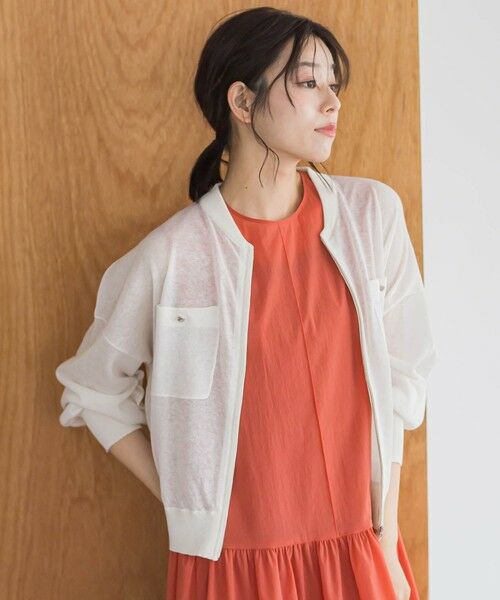 Droite lautreamont / ドロワットロートレアモン ニット・セーター | シアーZIPブルゾン≪手洗い可能≫ | 詳細8