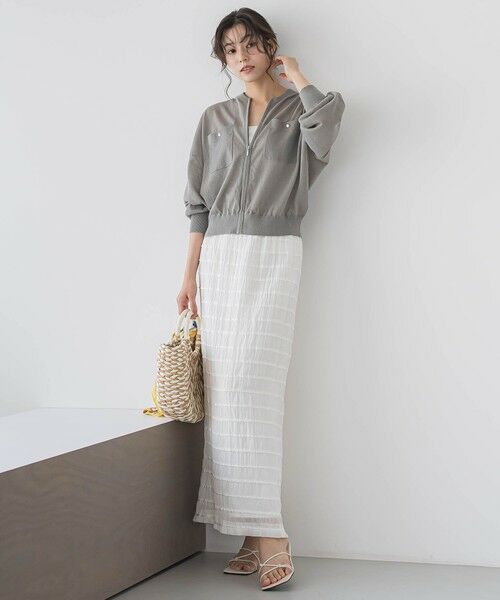 Droite lautreamont / ドロワットロートレアモン ニット・セーター | シアーZIPブルゾン≪手洗い可能≫ | 詳細30