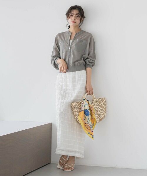 Droite lautreamont / ドロワットロートレアモン ニット・セーター | シアーZIPブルゾン≪手洗い可能≫ | 詳細28